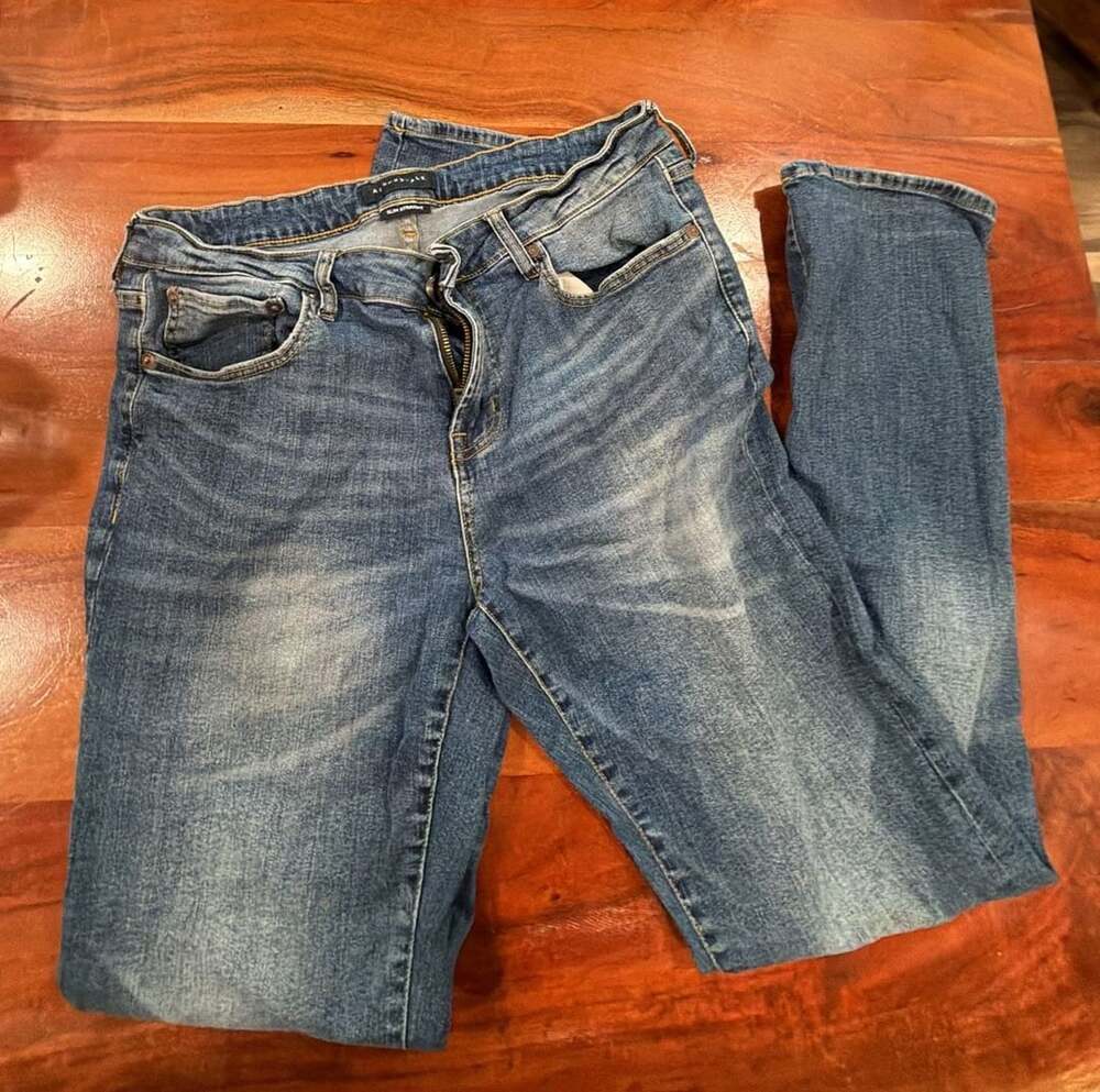 Aeropostale Slim Straight Jeans Size 34x34 Blue Denim